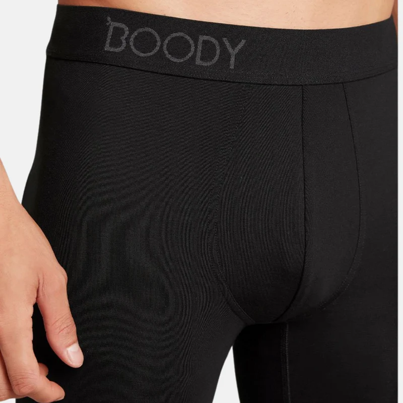 Schwarze Bambusunterhosen mit langen Beinen