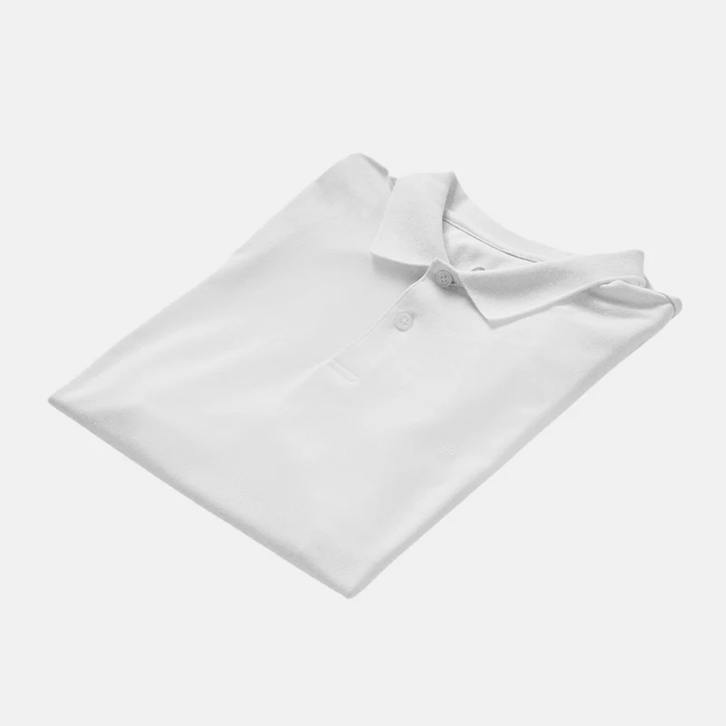 Weißes Bambus-Poloshirt