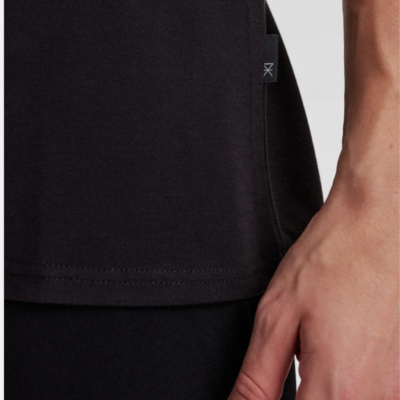 Schwarzes Bambus-Poloshirt