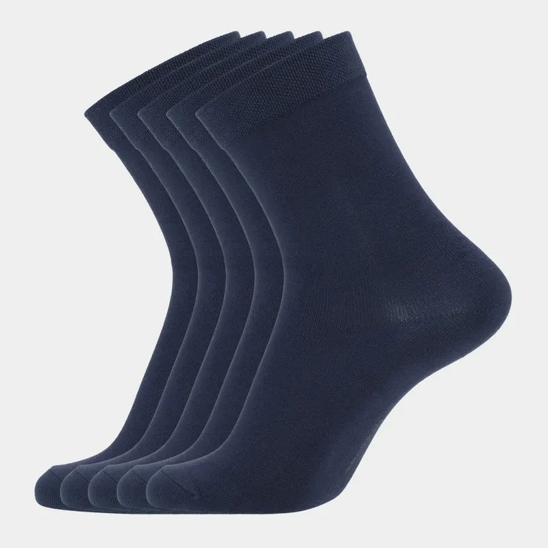 5er Pack Bambussocken blau