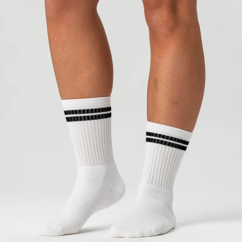 3er Pack Tennissocken aus weißem Bambus