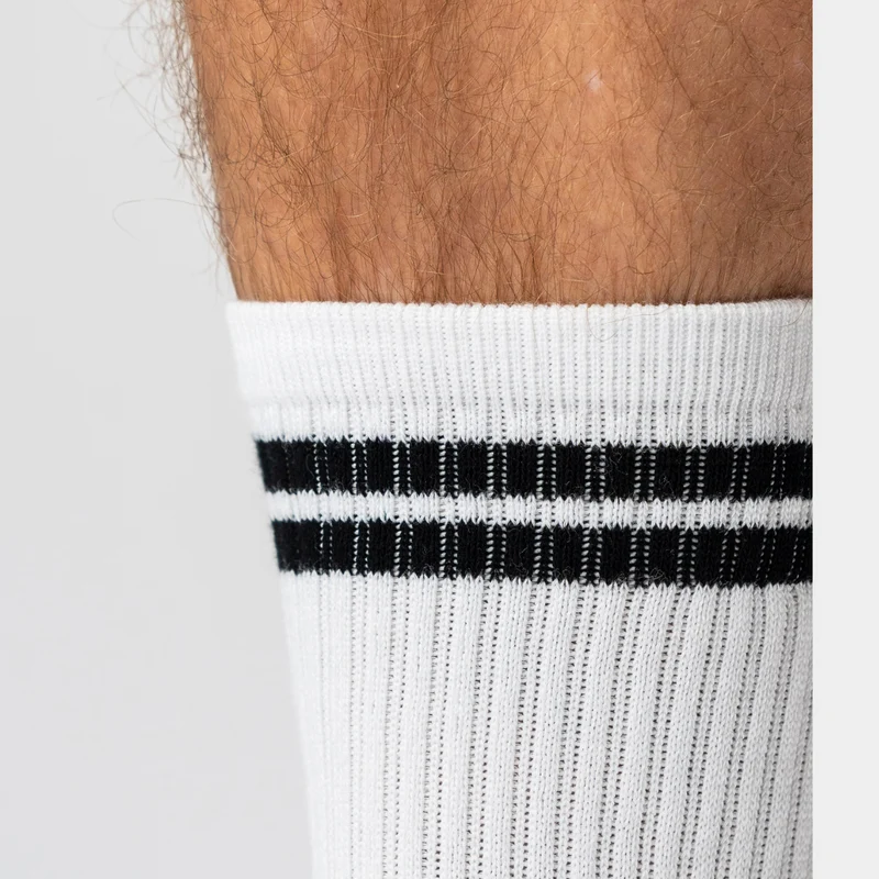 3er Pack Tennissocken aus weißem Bambus