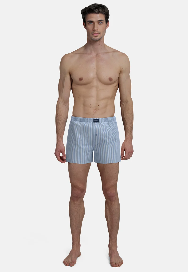 TOM TAILOR Web-Shorts 2er Pack blau-hell-Streifen