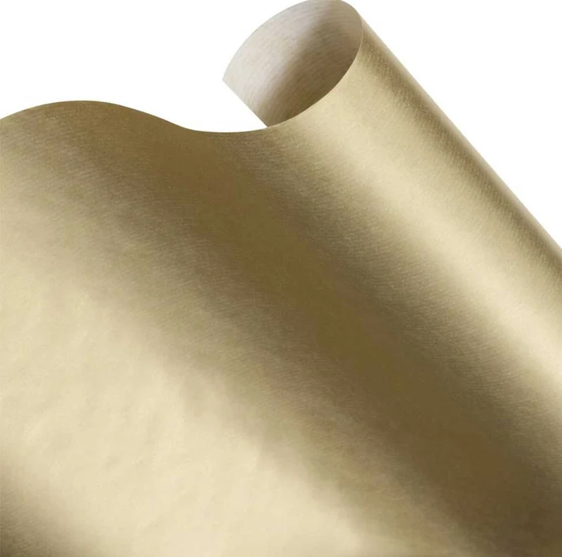 als Geschenk verpackt: Papier Gold