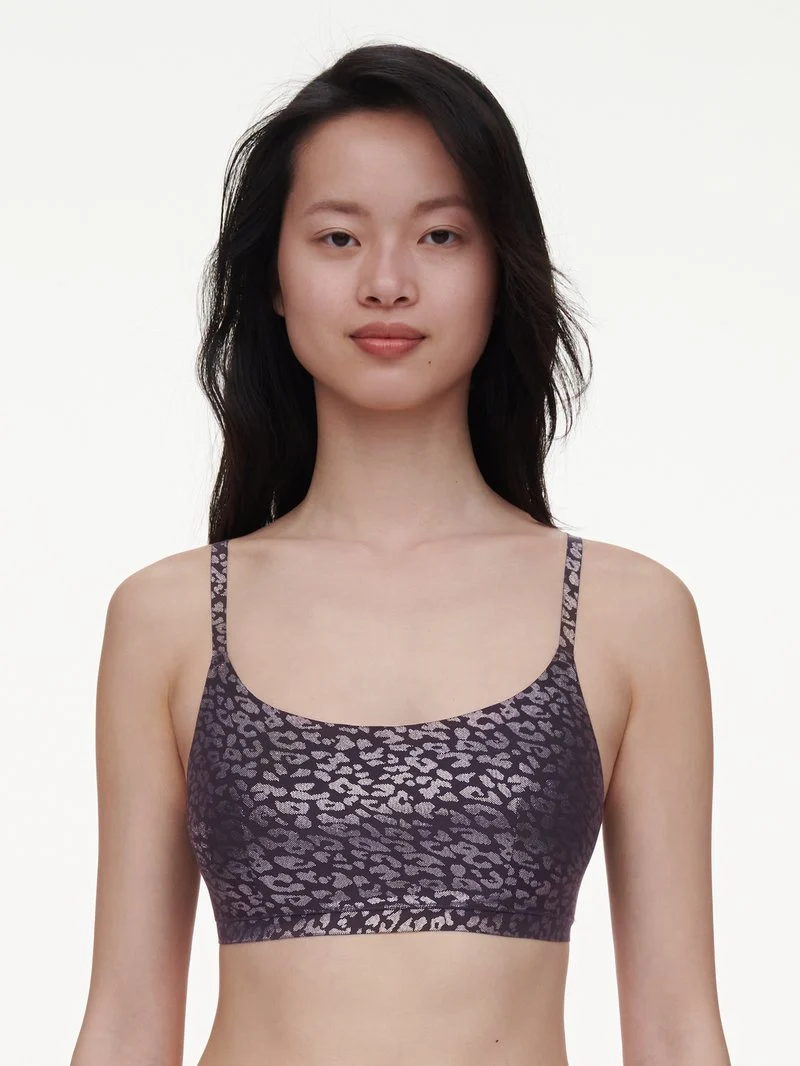 Chantelle - Softstretch-T-Shirt-Bralette ohne Bügel, Tintenschimmer-Print