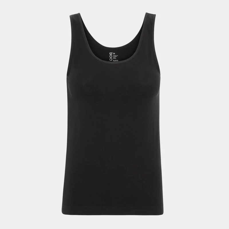 Schwarzes Bambus-Tanktop mit breiten Trägern