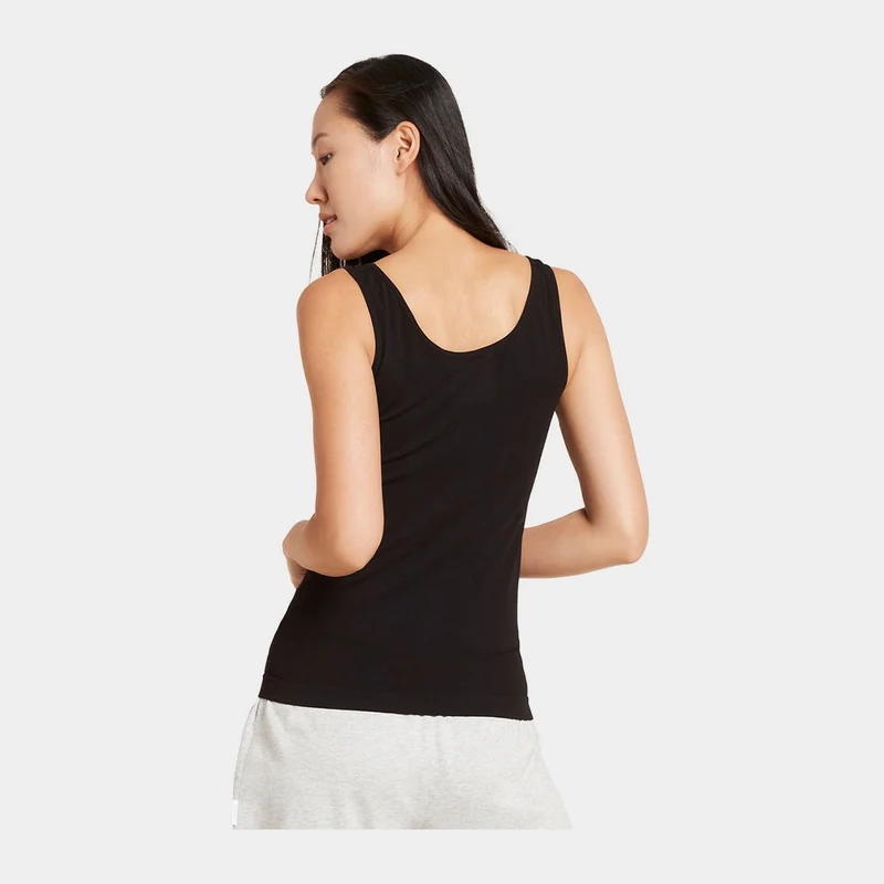 Schwarzes Bambus-Tanktop mit breiten Trägern