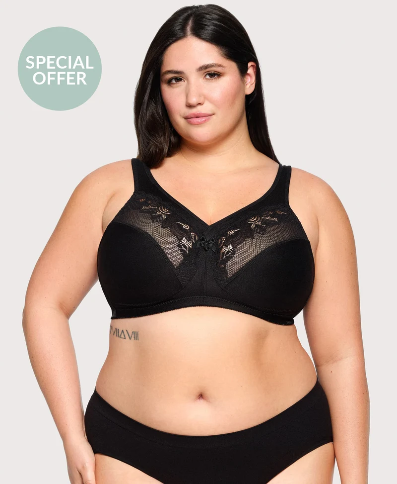 MagicLift Minimizer Bra Black