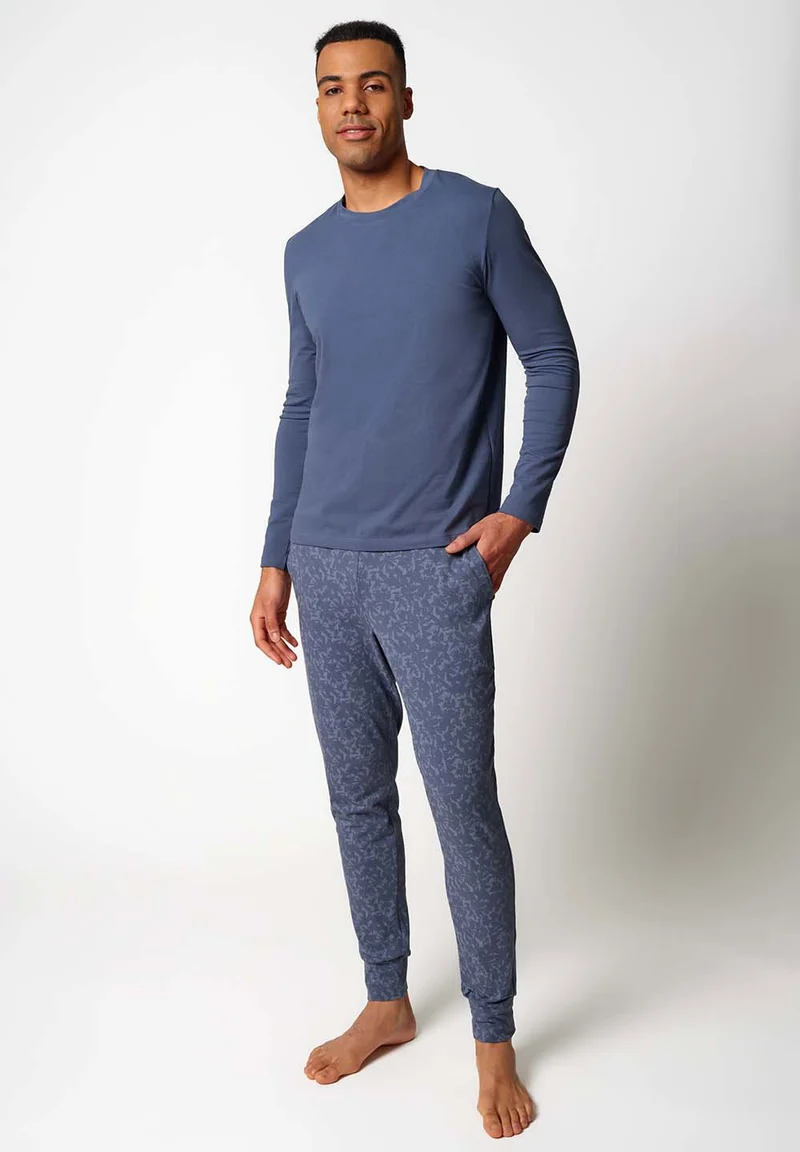 Slumberline Pyjama long | vintage indigo 086997-08S879
