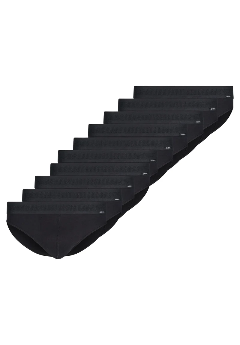 Cotton Retro Briefs 10 Pack - Black