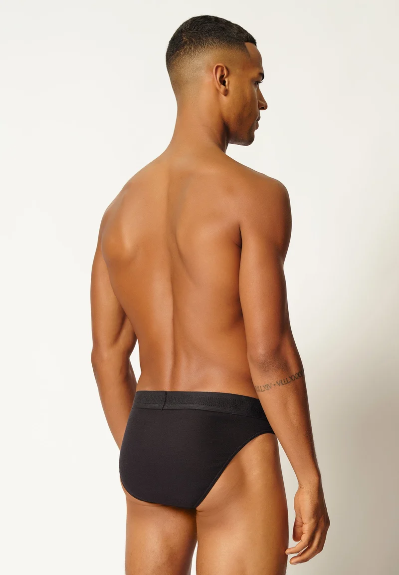 Cotton Retro Briefs 10 Pack - Black