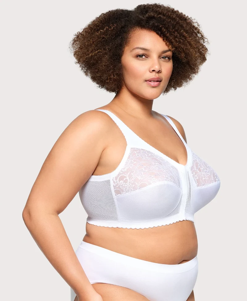 MagicLift Front-Closure Support Bra White