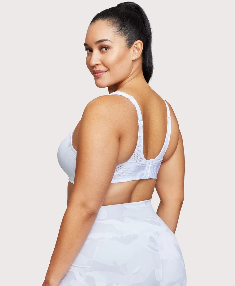 Custom Control Sports Bra White