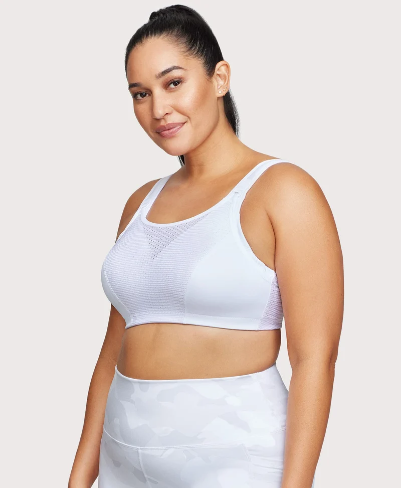 Custom Control Sports Bra White
