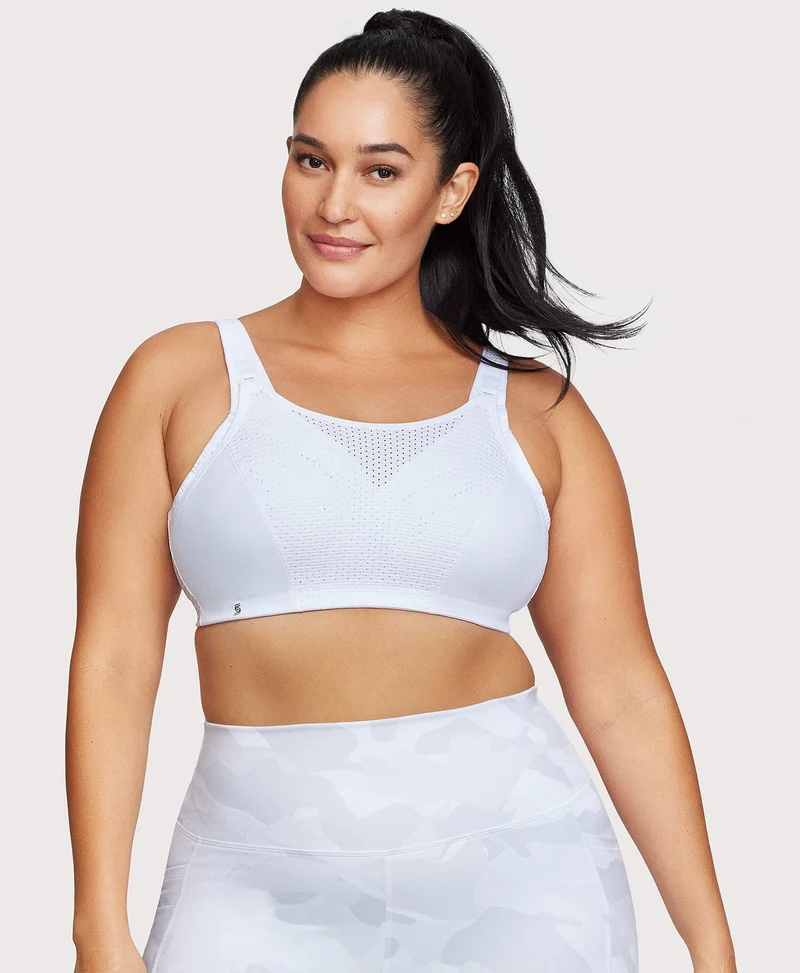 Custom Control Sports Bra White