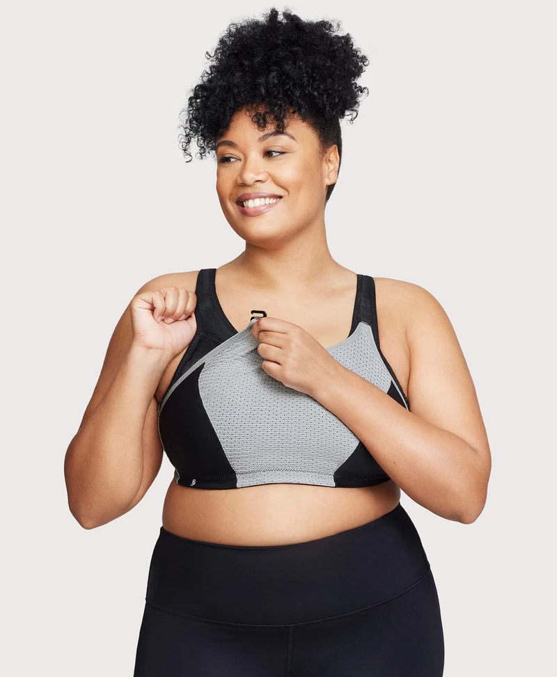 Custom Control Sports Bra Black/Gray