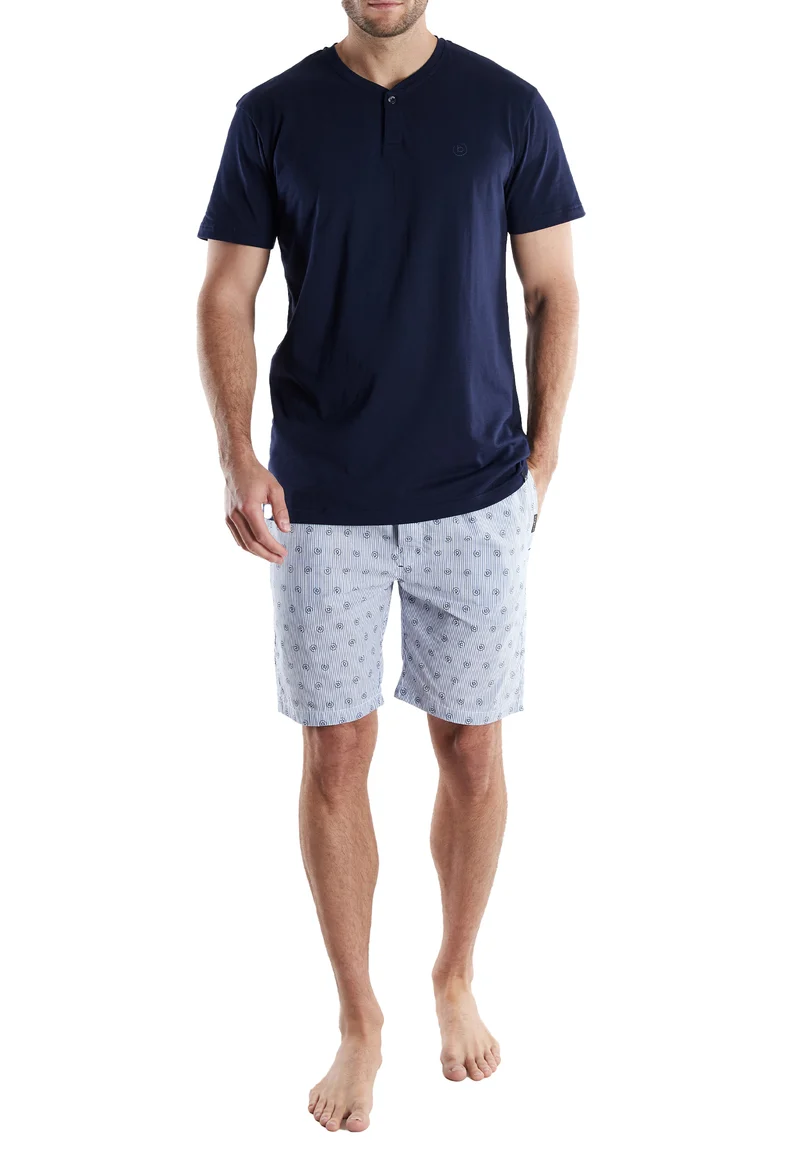 BUGATTI Shorty 1-Knopfleiste blau-mittel-multicolor