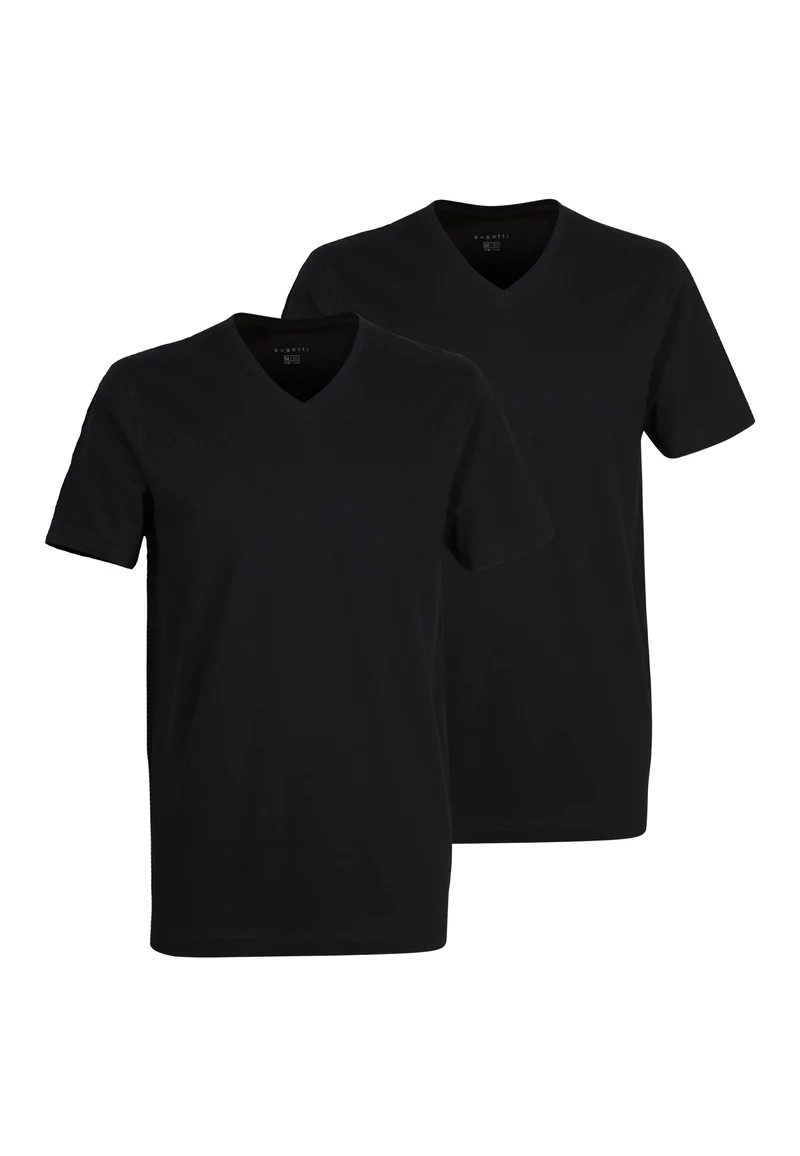 BUGATTI Shirt schwarz-dunkel-uni