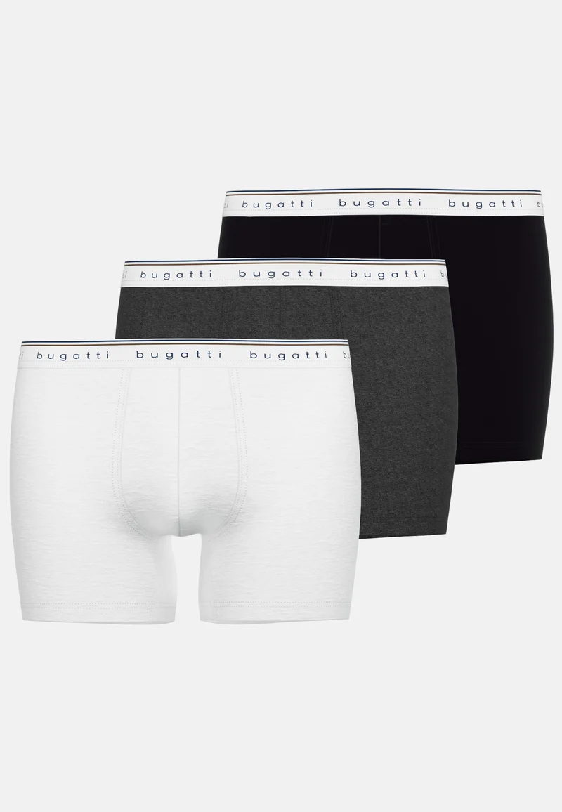 BUGATTI Comfort Pants, 3er Pack grau-mittel-melange
