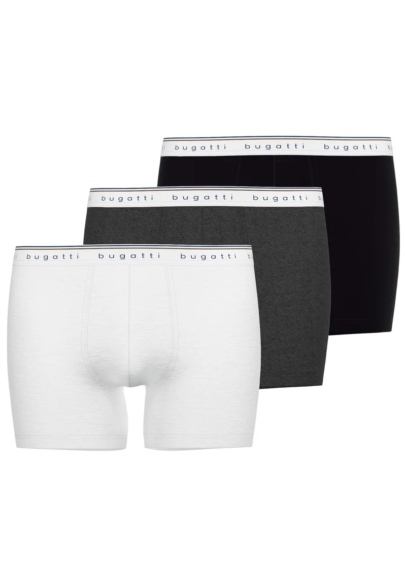 BUGATTI Comfort Pants, 3er Pack grau-mittel-melange