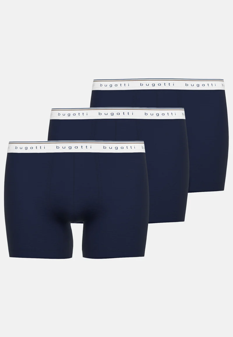 BUGATTI Comfort Pants, 3er Pack blau-dunkel-uni