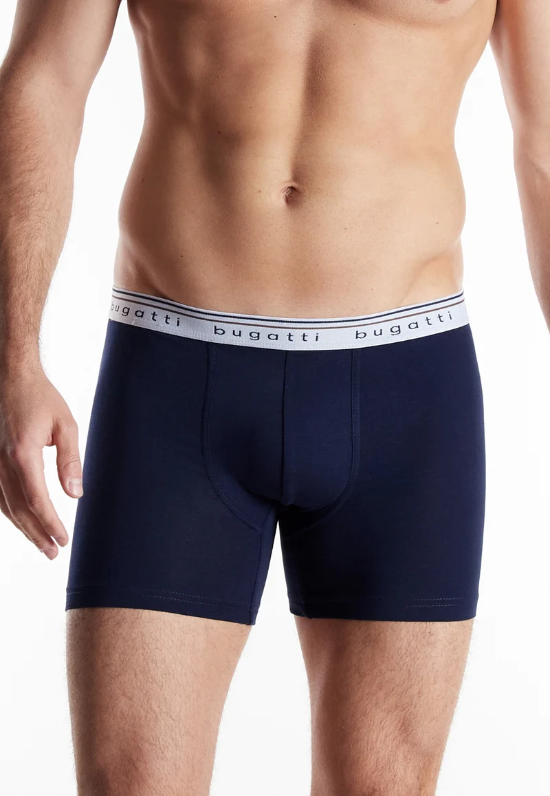 BUGATTI Comfort Pants, 3er Pack blau-dunkel-uni