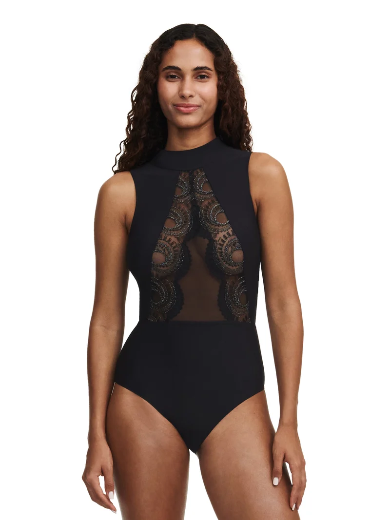 Chantelle - Mystic Dream Bodysuit Schwarz / Silber Lurex