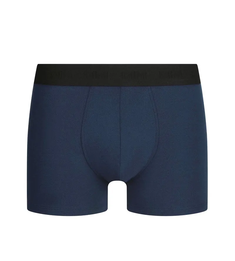 Boxershorts für Herren aus dunkelblauem Modal-Piqué von Dim Smart