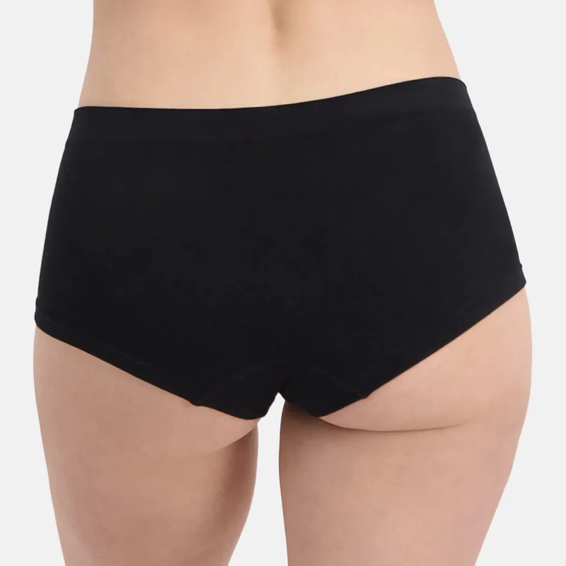 2er-Pack Bambus-Hipster-Slips seamless in Schwarz