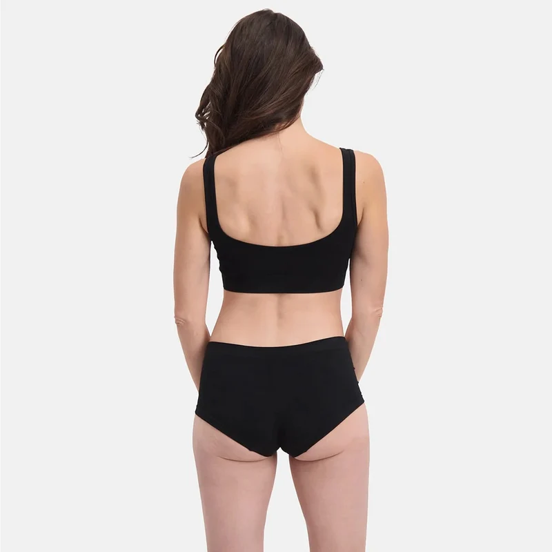 2er-Pack Bambus-Hipster-Slips seamless in Schwarz