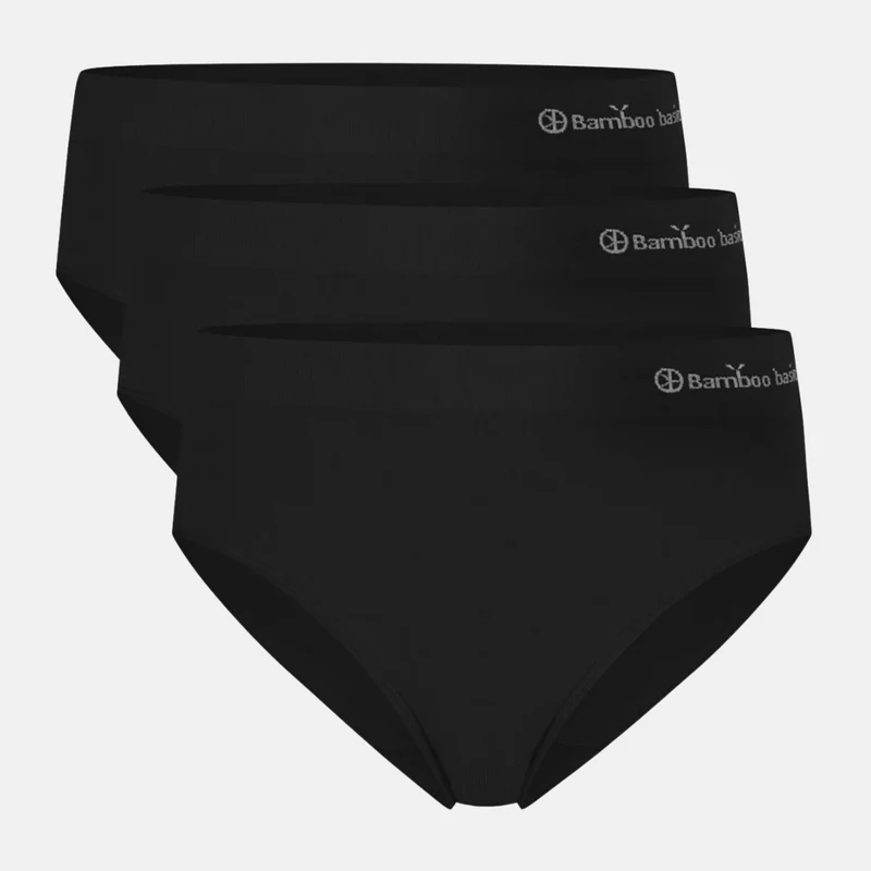 3er-Pack schwarzer Bambus Maxi-Slips