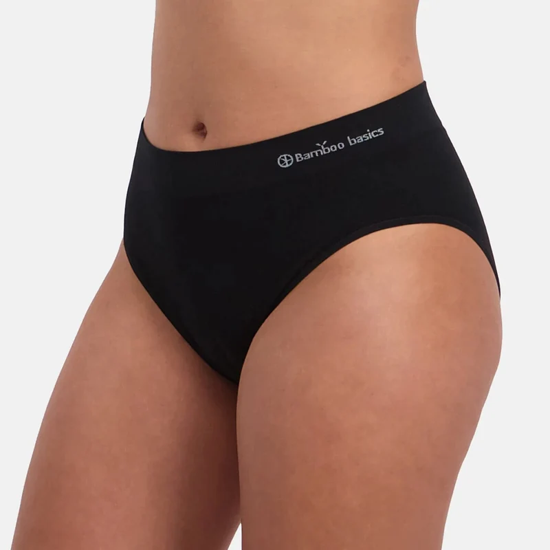 3er-Pack schwarzer Bambus Maxi-Slips