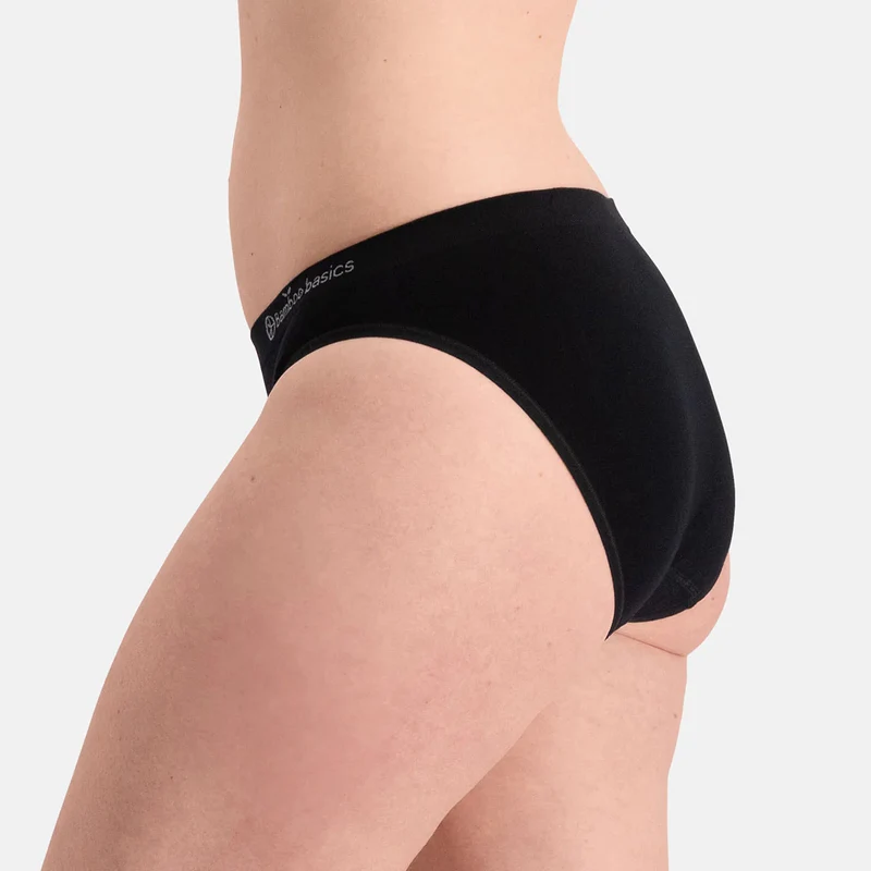 3er-Pack Bambus-Tai-Slips seamless in Schwarz
