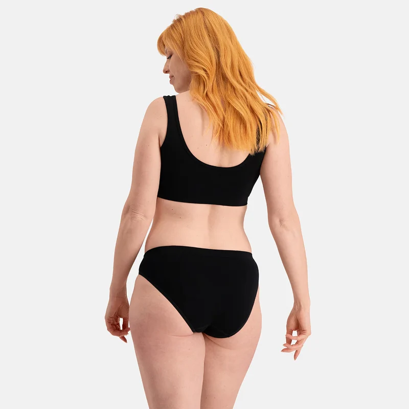 3er-Pack Bambus-Tai-Slips seamless in Schwarz