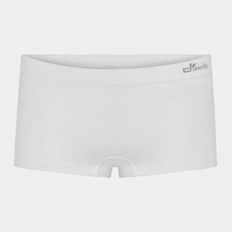 Weiße Bambus-Hotpants
