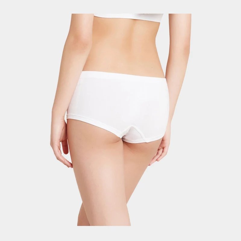 Weiße Bambus-Hotpants