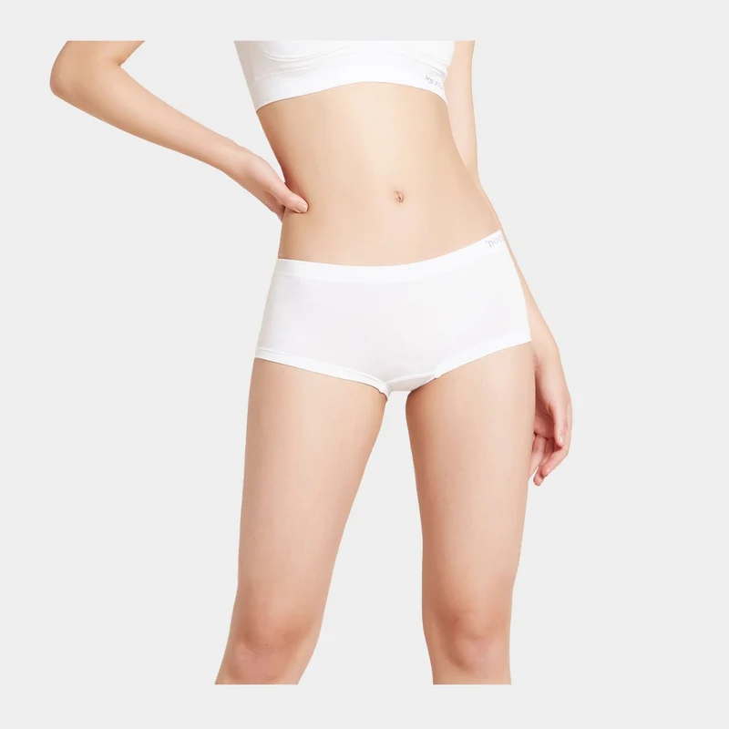 Weiße Bambus-Hotpants