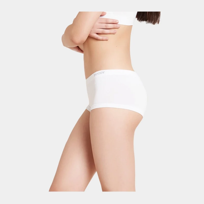 Weiße Bambus-Hotpants