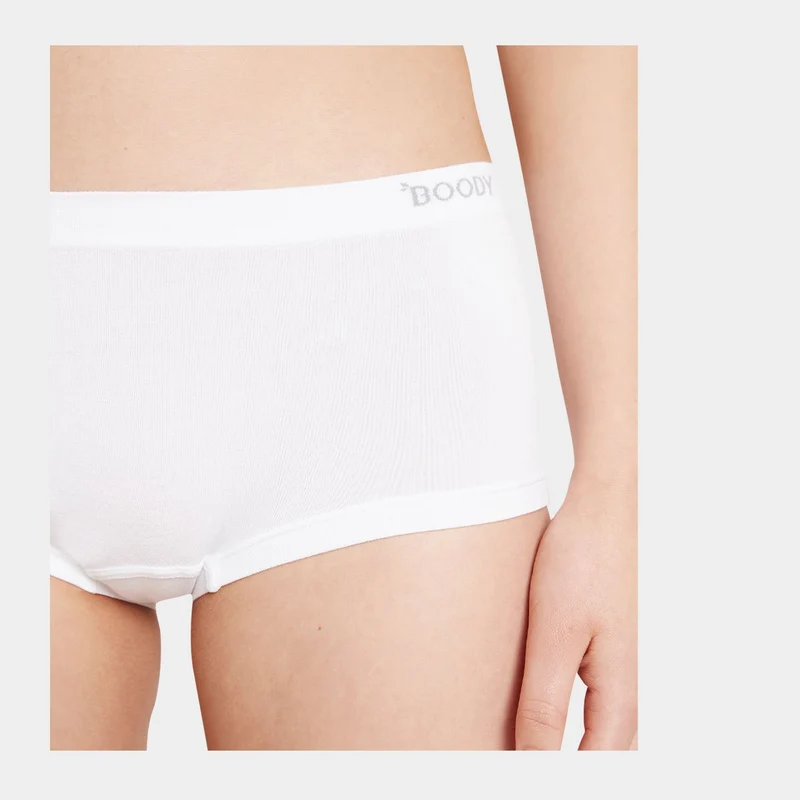 Weiße Bambus-Hotpants