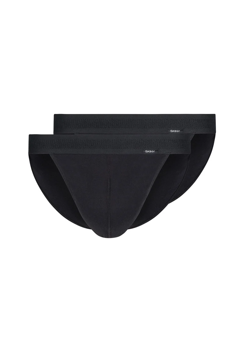 Cotton Retro Tanga Briefs 6 Pack - Black