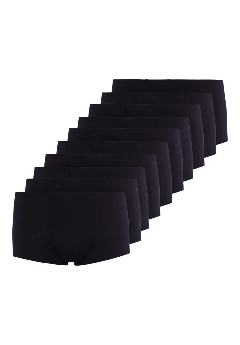 Cotton Multipack Trunks 10 Pack - Black