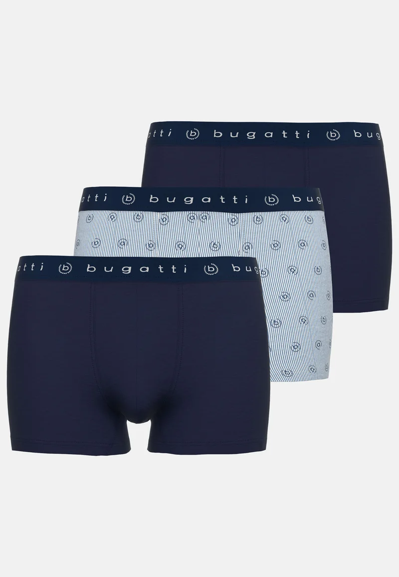 BUGATTI Comfort Pants, 3er Pack blau-hell-Allover