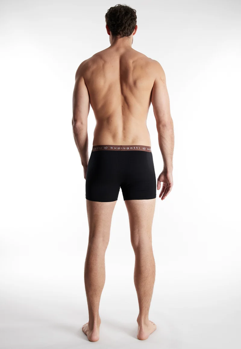 BUGATTI Comfort Pants, 3er Pack schwarz-mittel-uni
