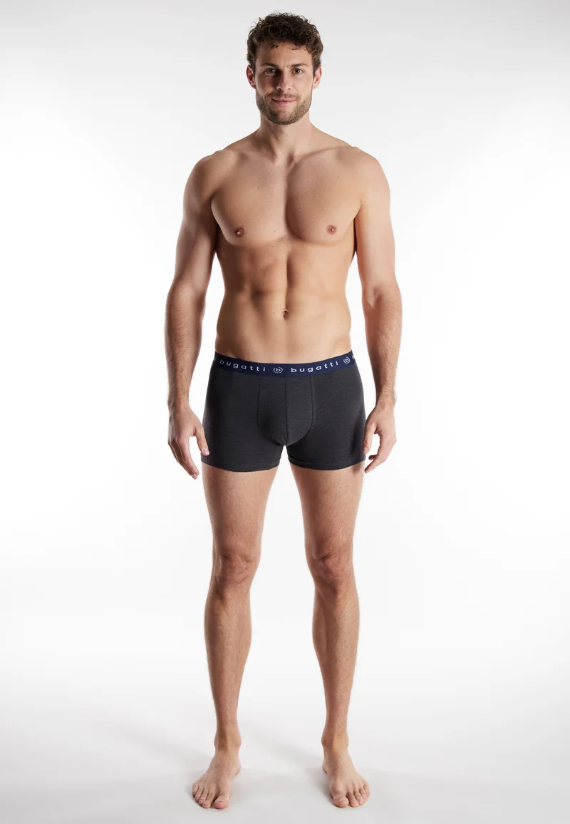 BUGATTI Comfort Pants, 3er Pack grau-dunkel-melange
