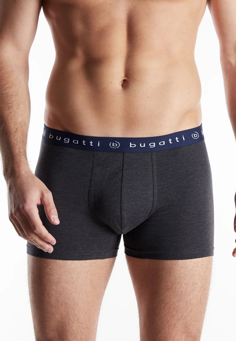 BUGATTI Comfort Pants, 3er Pack grau-dunkel-melange