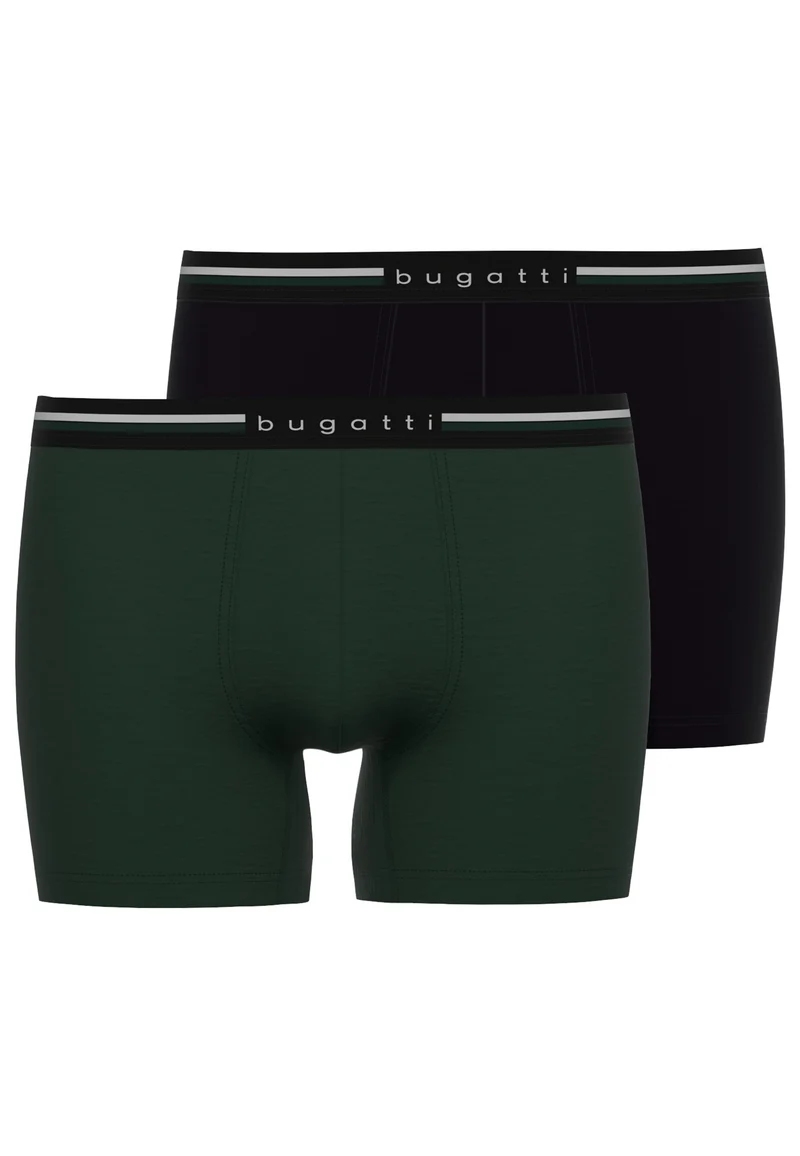BUGATTI Long Pants 2er Pack grün-mittel-uni