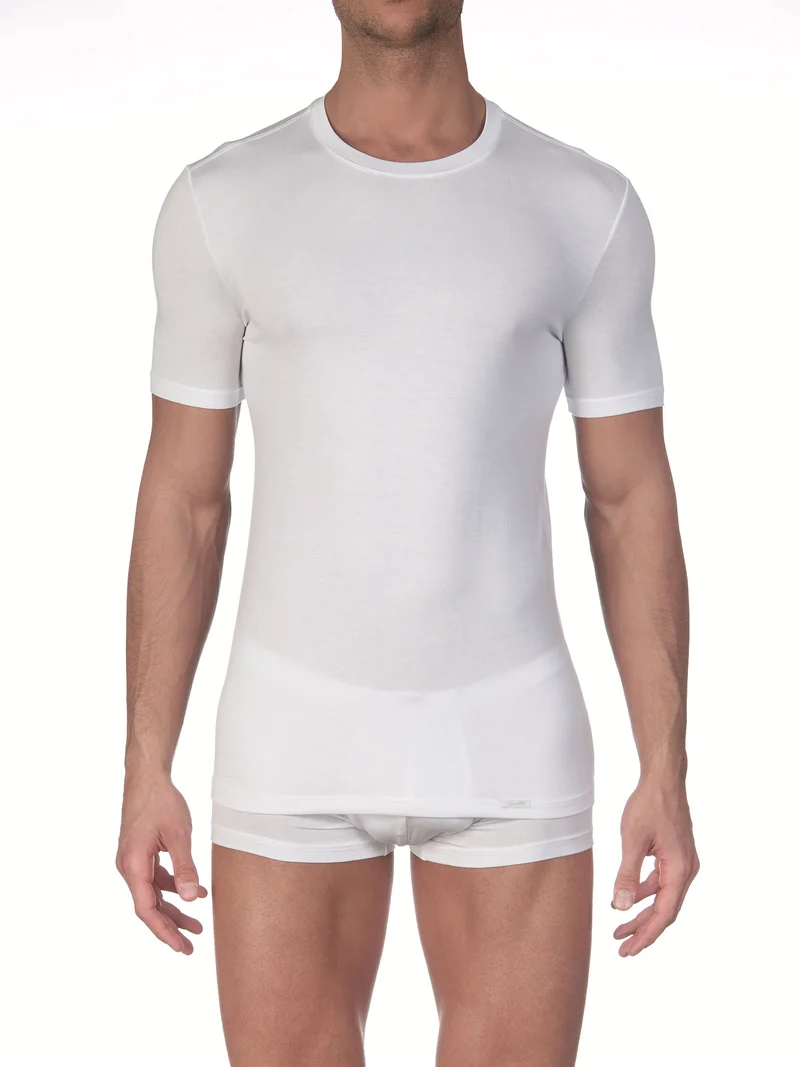 T-Shirt, Rundhals, STRETCH JERSEY