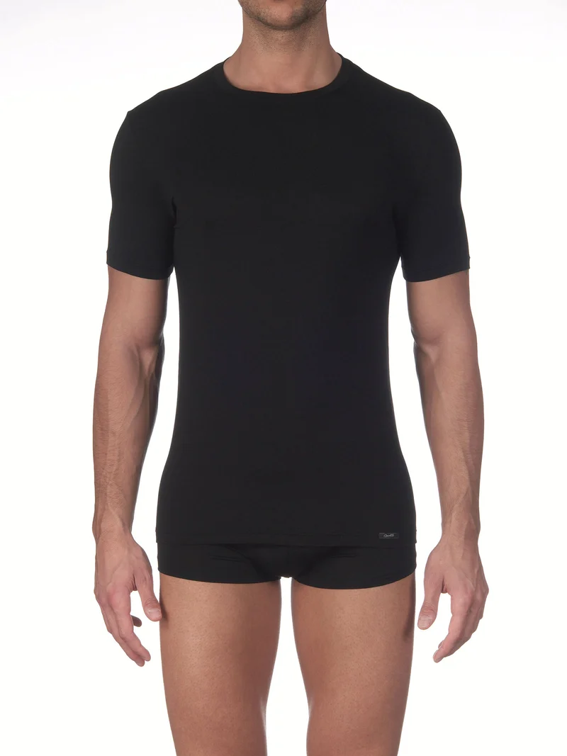 T-Shirt, Rundhals, STRETCH JERSEY
