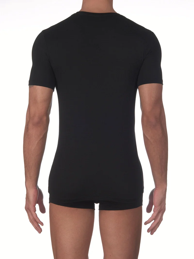 T-Shirt, V-Neck, STRETCH JERSEY