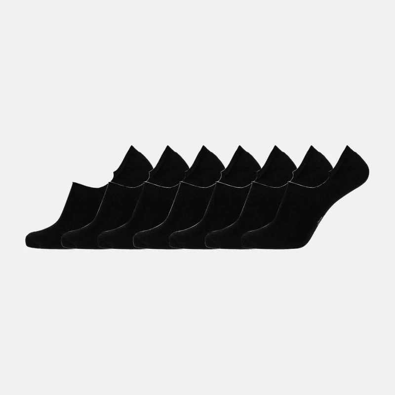 7er Pack Schwarze Bambus-Innenschuh-Füßlinge